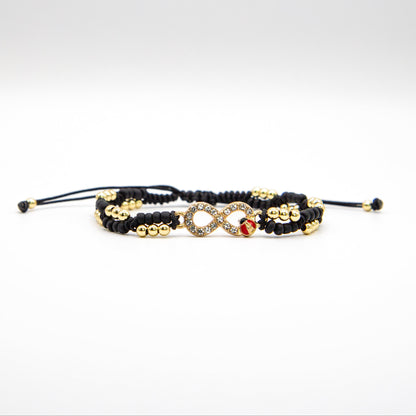 Infinity Sparkle w/ Lady Bug Bracelet