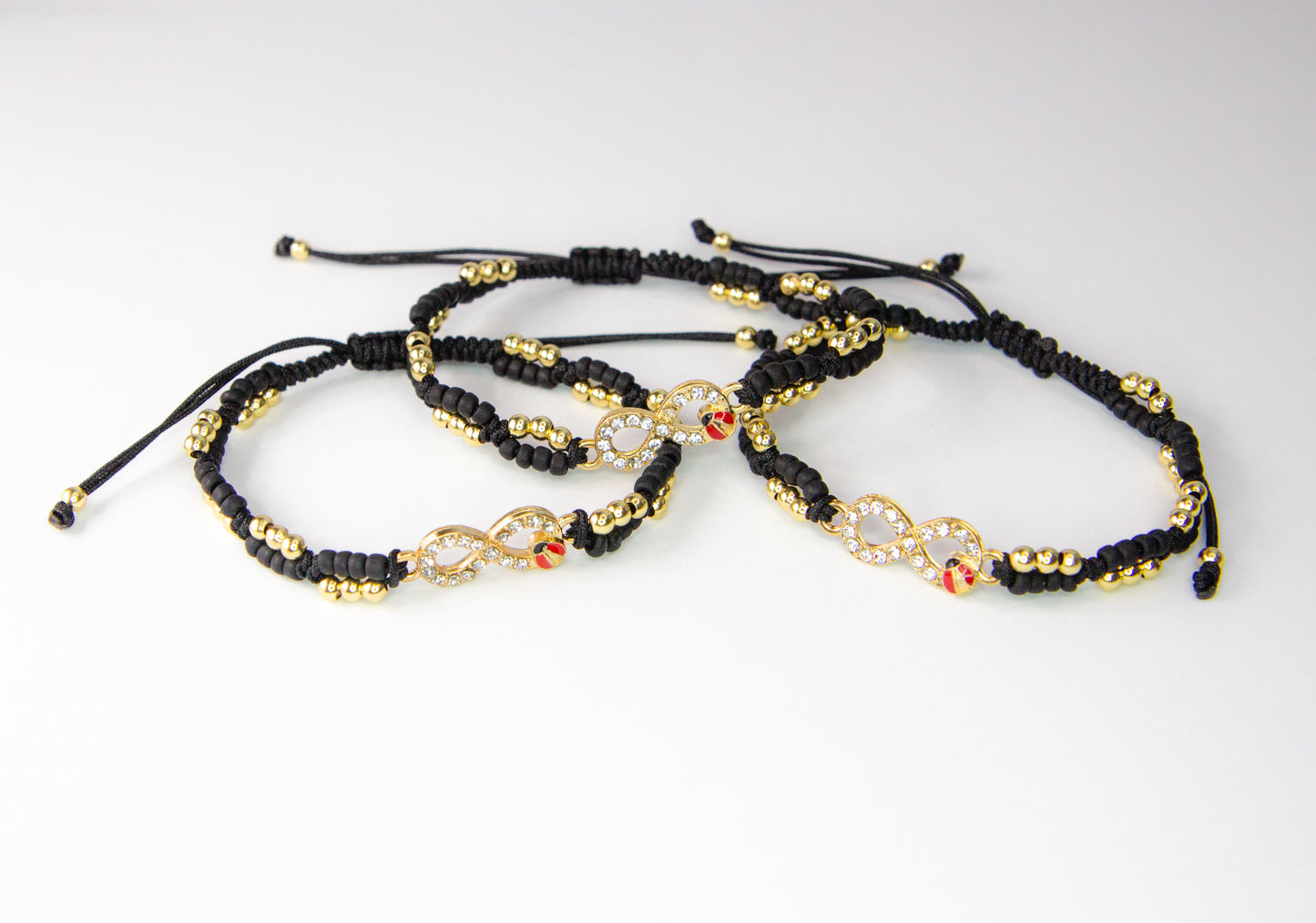 Infinity Sparkle w/ Lady Bug Bracelet